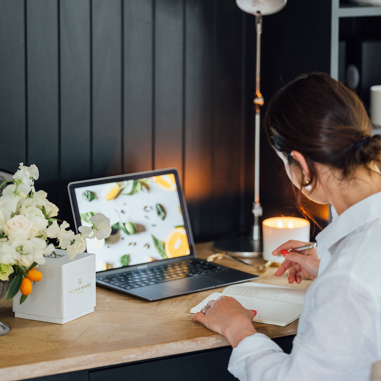 Pomelo Bitters Fine Bone China Candle with Gold Gilt Lid