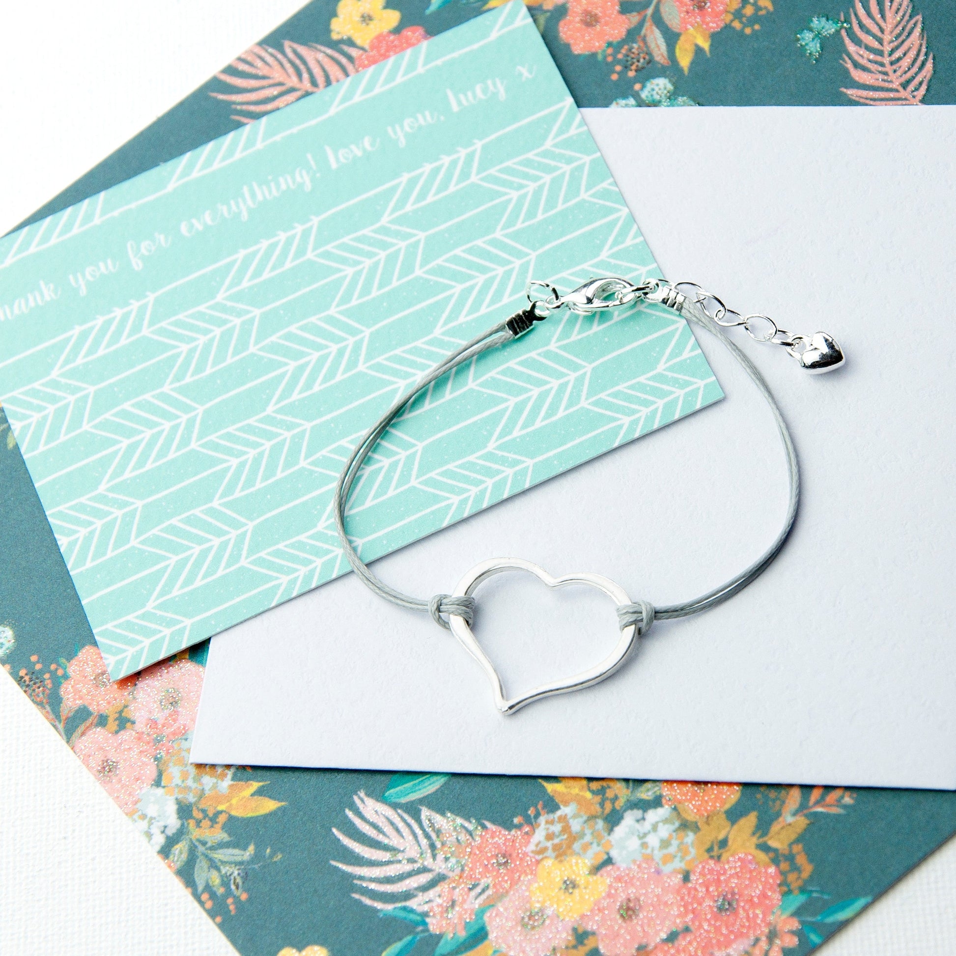 Sterling Silver Heart Woven Bracelet