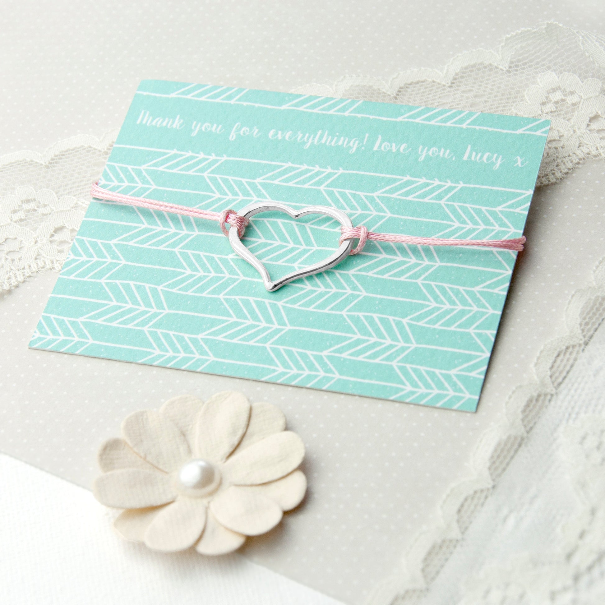 Sterling Silver Heart Woven Bracelet