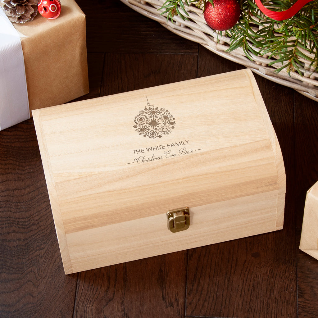Personalised Bauble Family Christmas Eve Chest