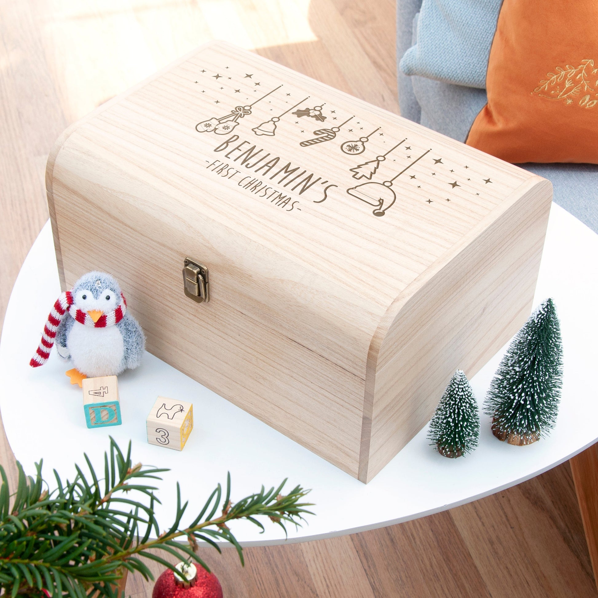 Personalised Baby's First Christmas Eve Chest