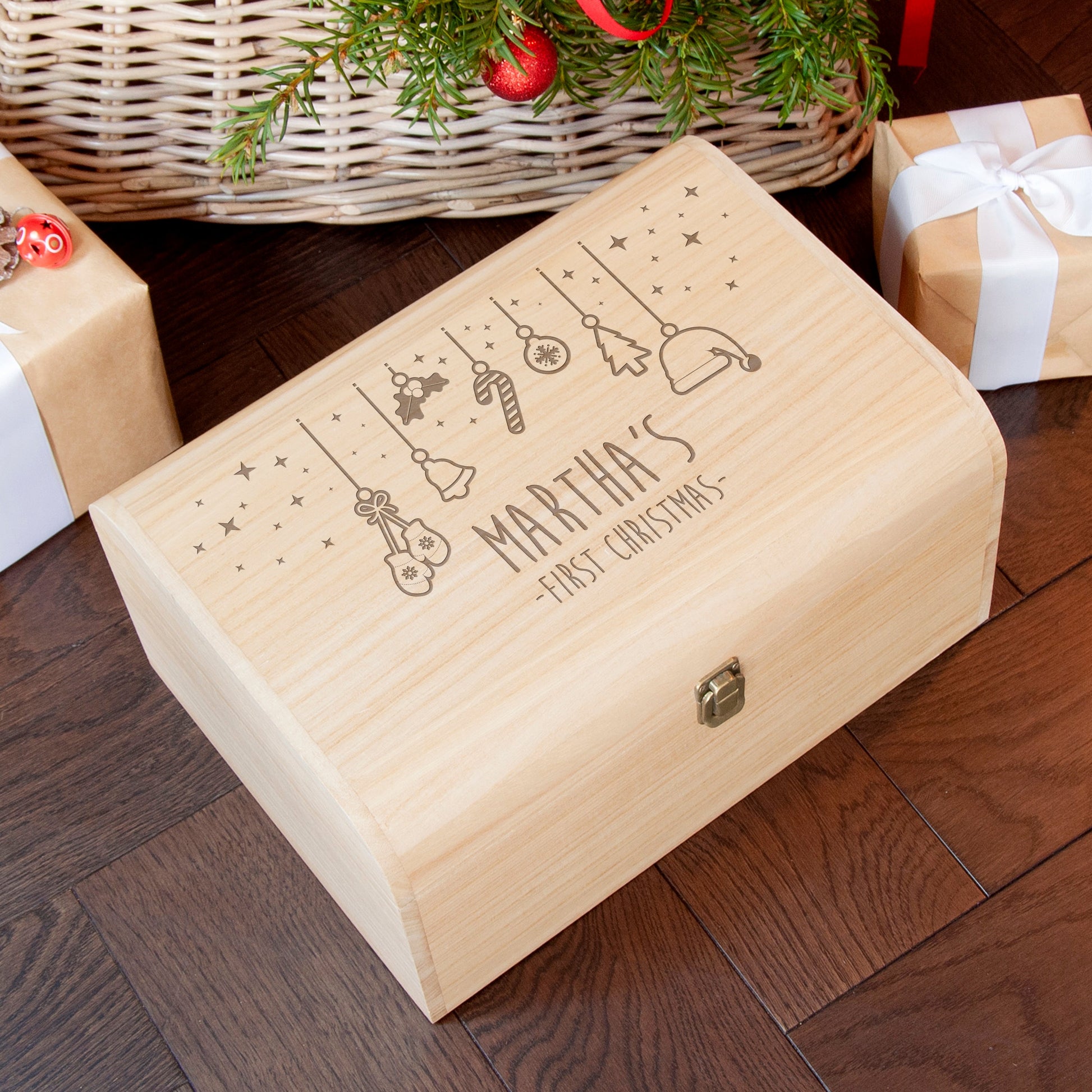 Personalised Baby's First Christmas Eve Chest