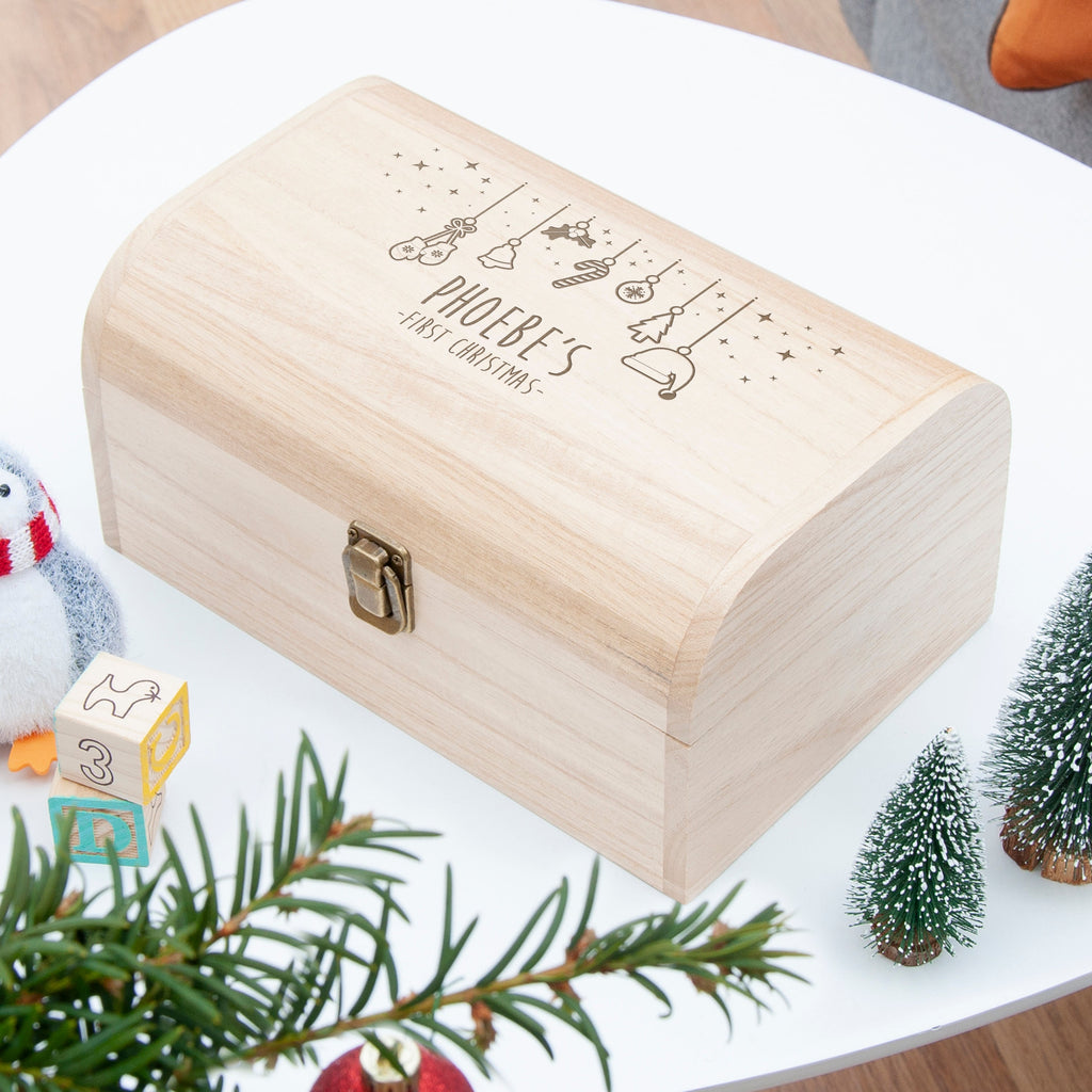 Personalised Baby's First Christmas Eve Chest