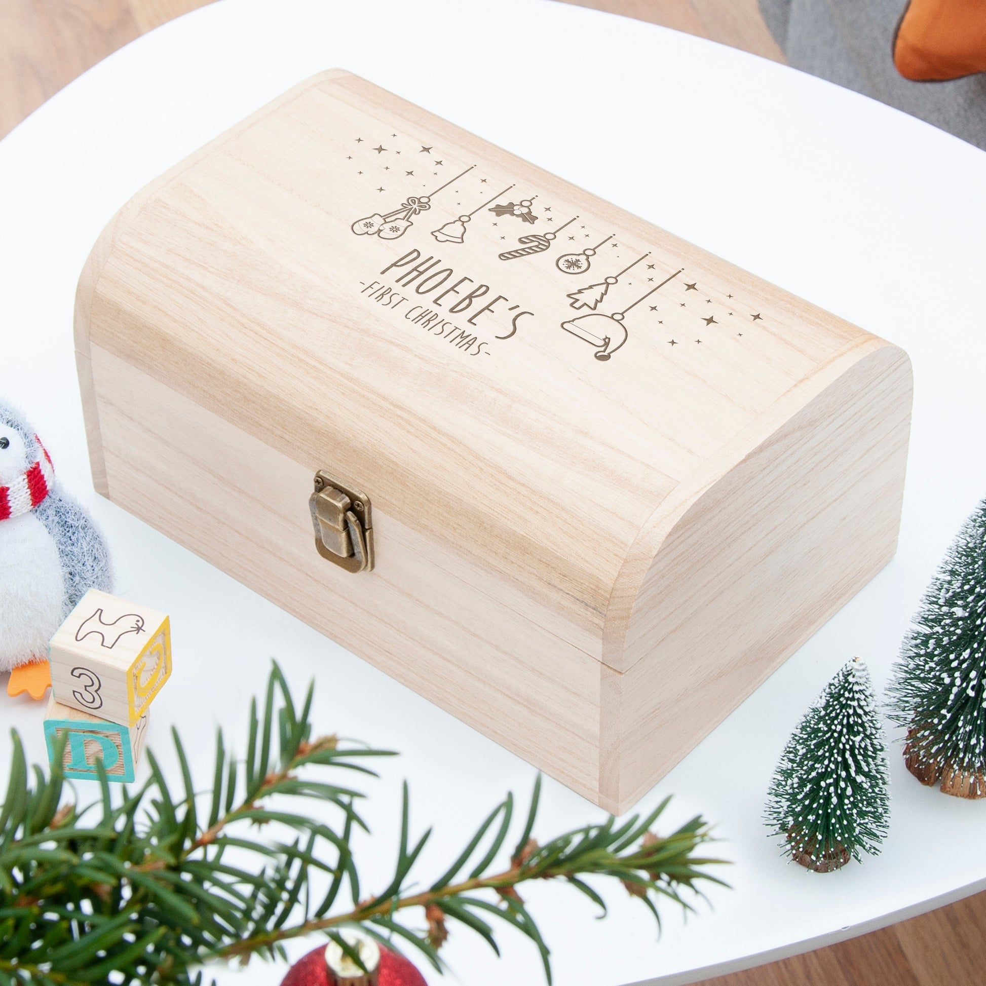 Personalised Baby's First Christmas Eve Chest