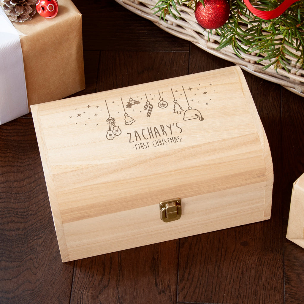 Personalised Baby's First Christmas Eve Chest