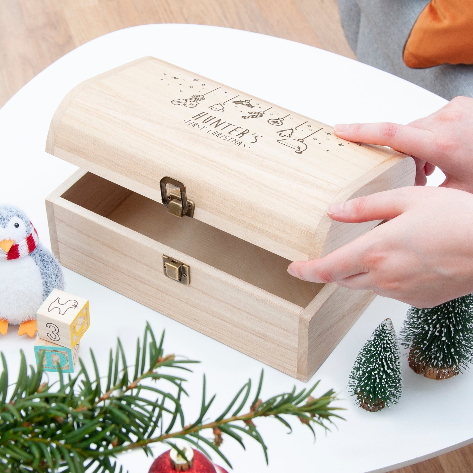 Personalised Baby's First Christmas Eve Chest