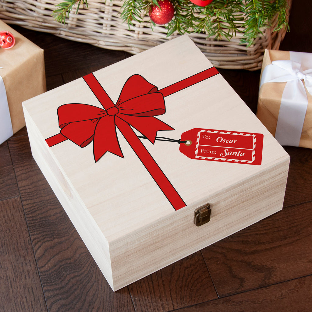 Personalised Christmas Eve Box with Gift Wrap Design