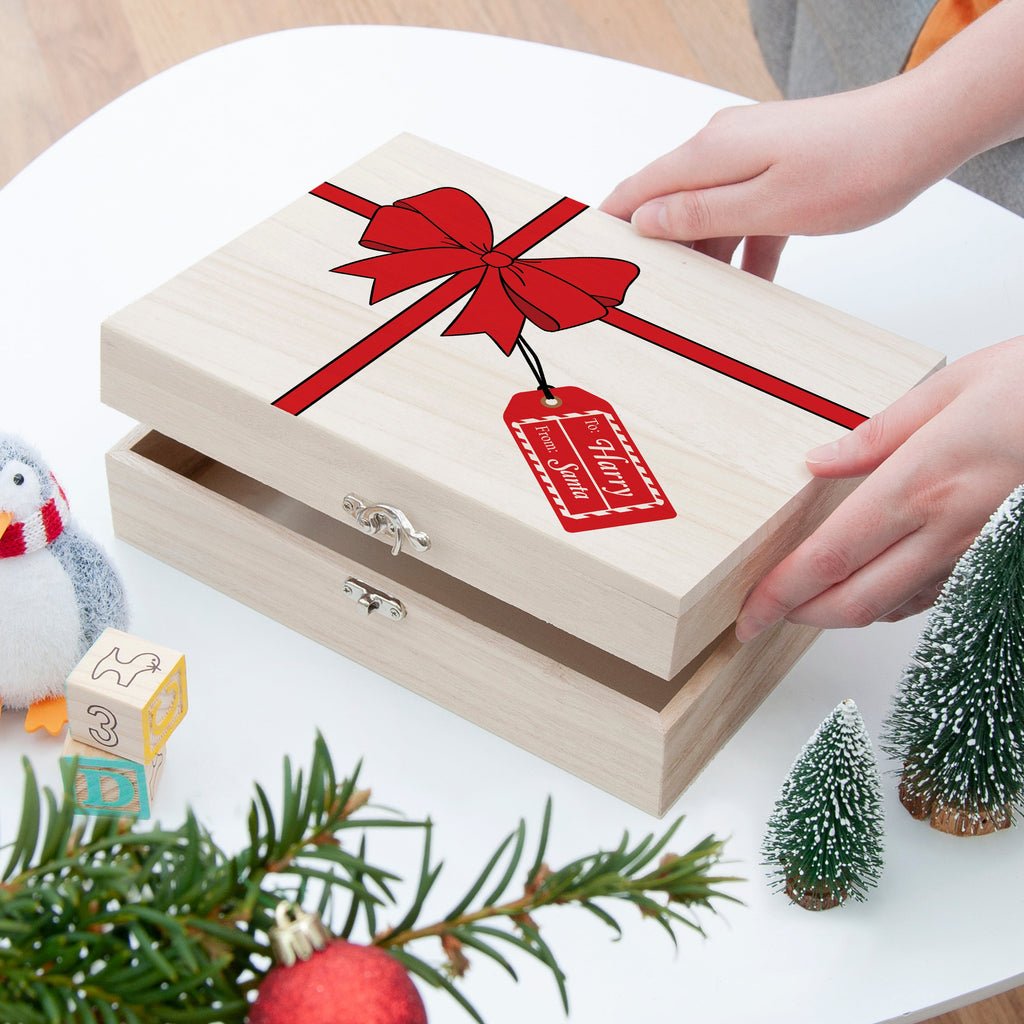 Personalised Christmas Eve Box with Gift Wrap Design