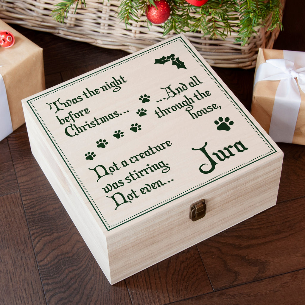 Personalised Pet Christmas Eve Box with Twas The Night Before Design