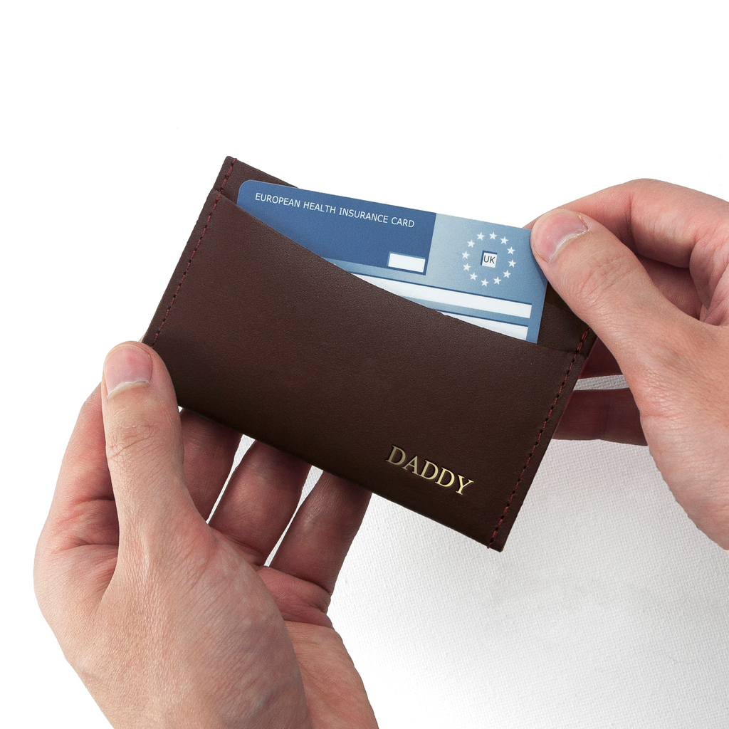 Personalised Luxury Leather Card Holder