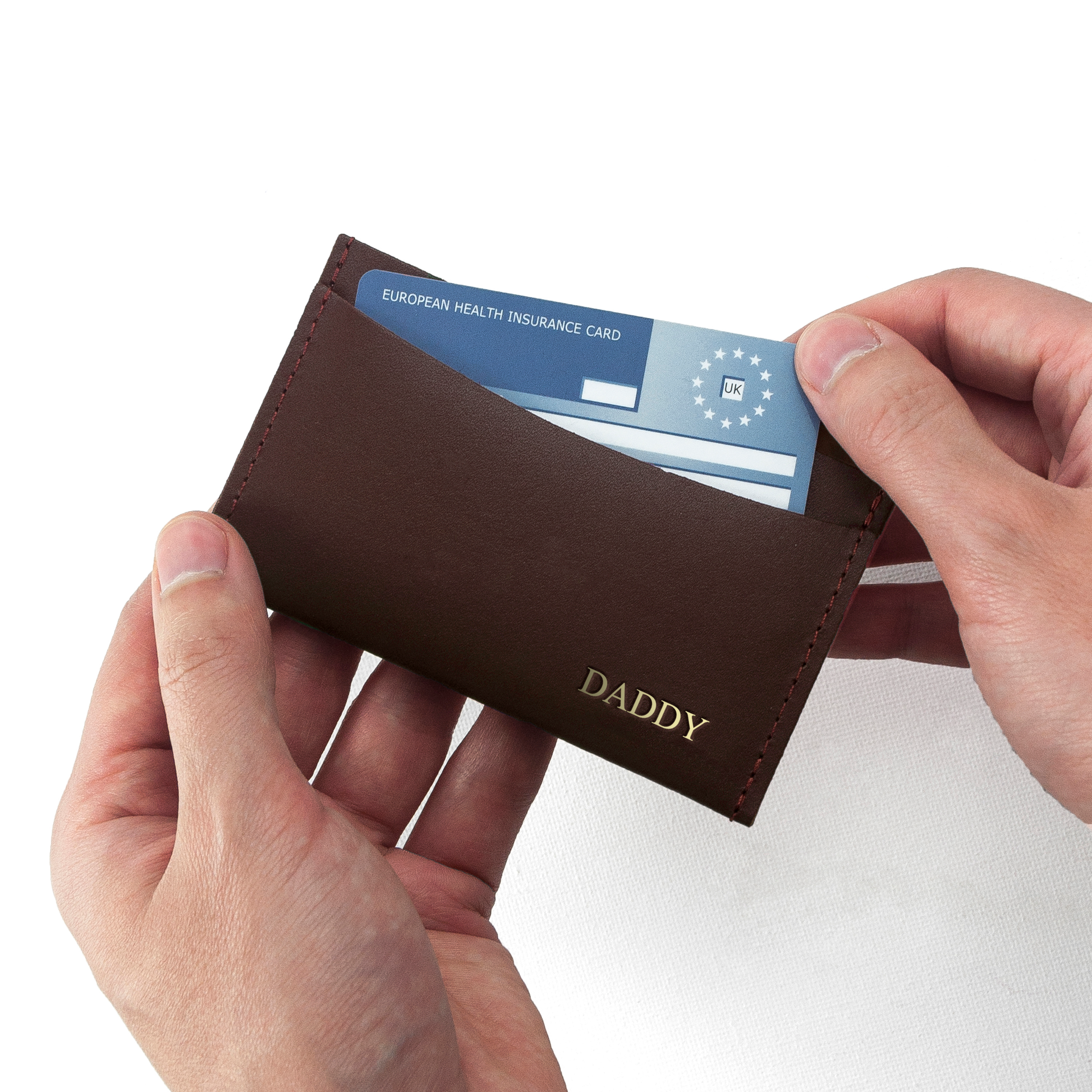 Personalised Luxury Leather Card Holder