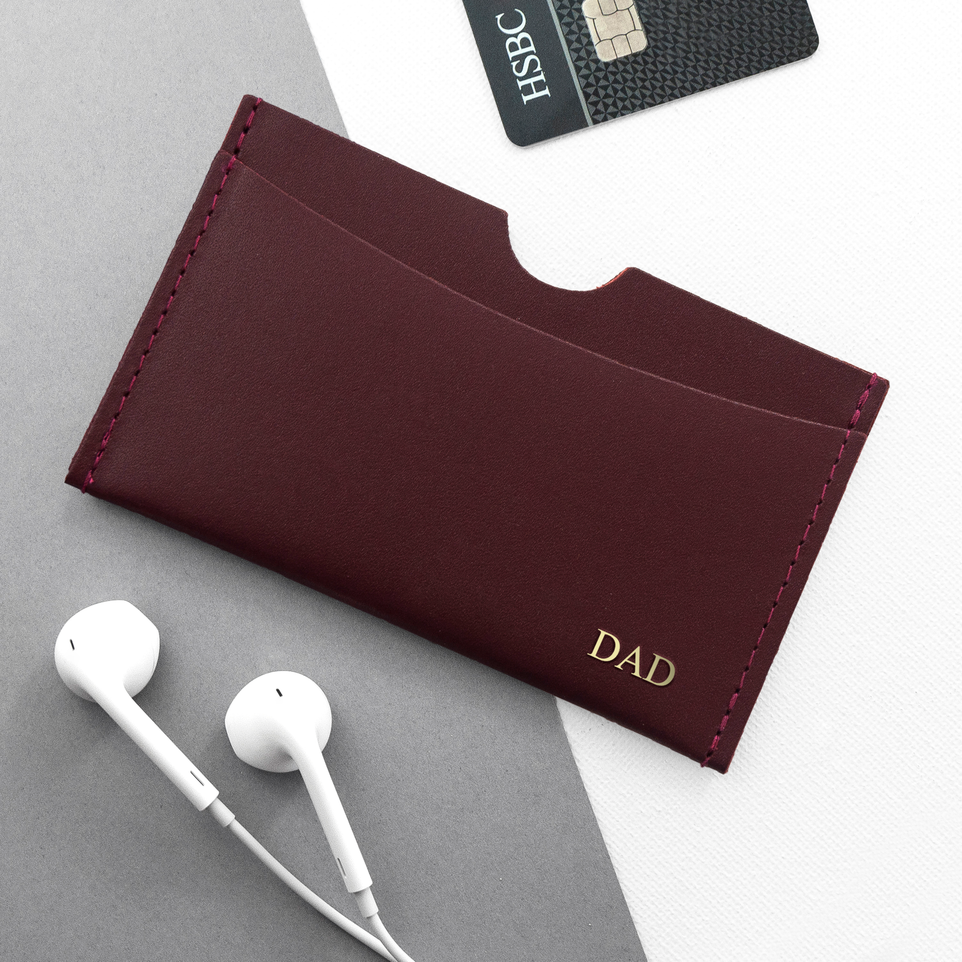 Personalised Luxury Leather Card Holder