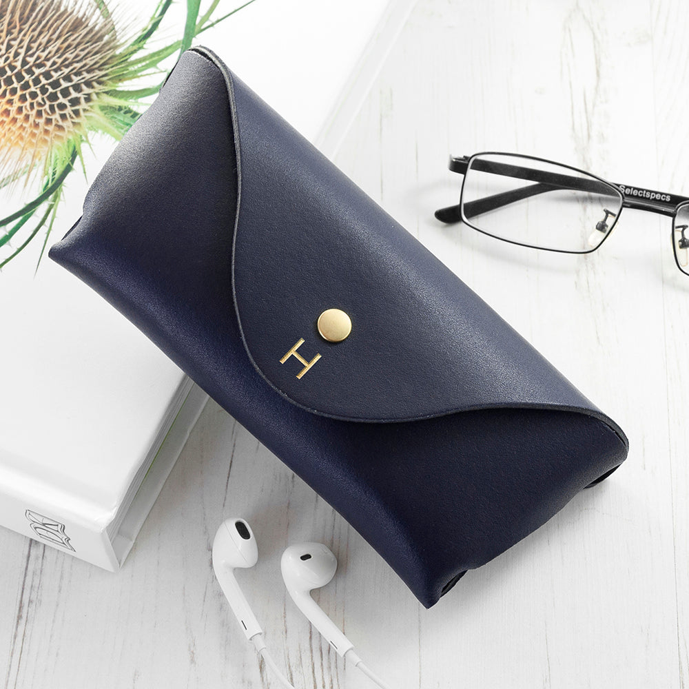 Personalised Leather Origami Glasses Case