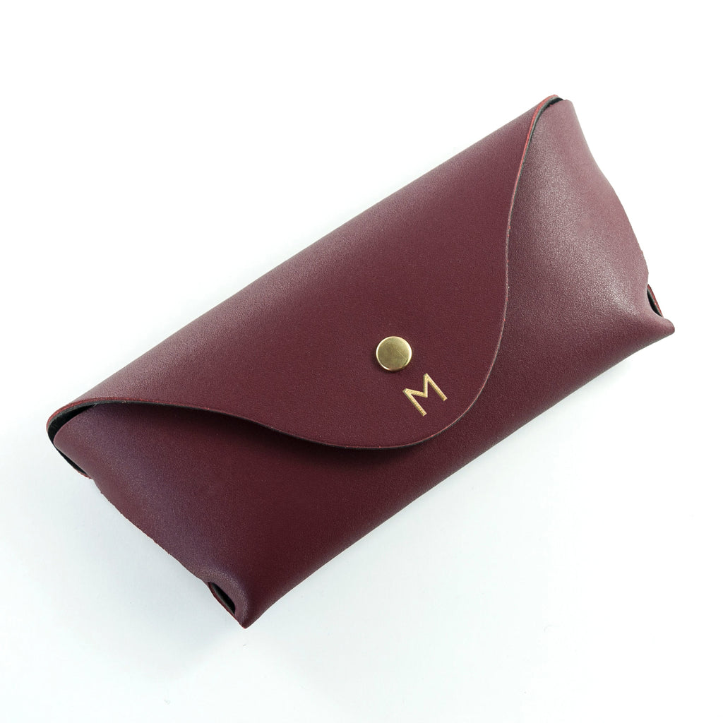 Personalised Leather Origami Glasses Case