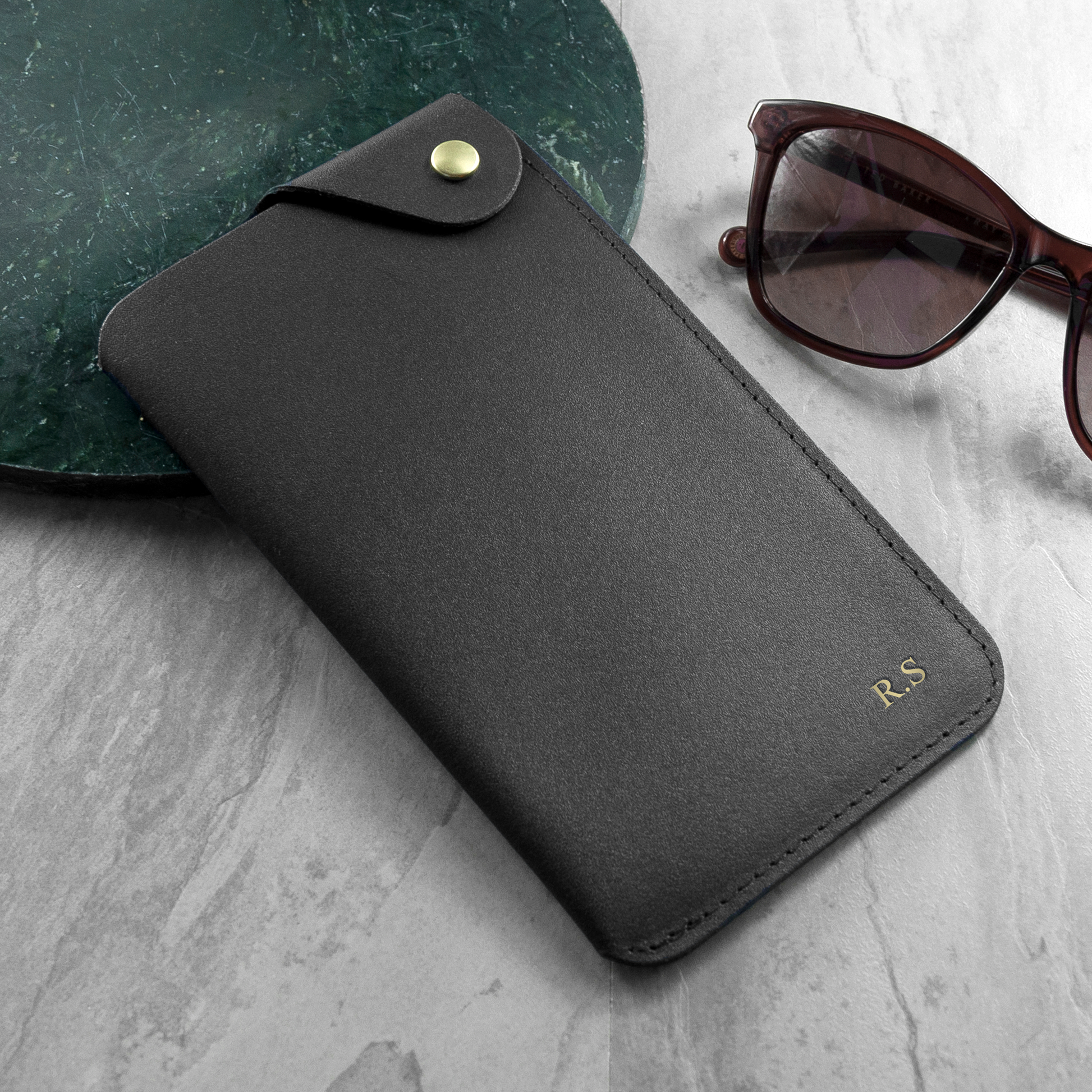 Personalised Leather Glasses Case