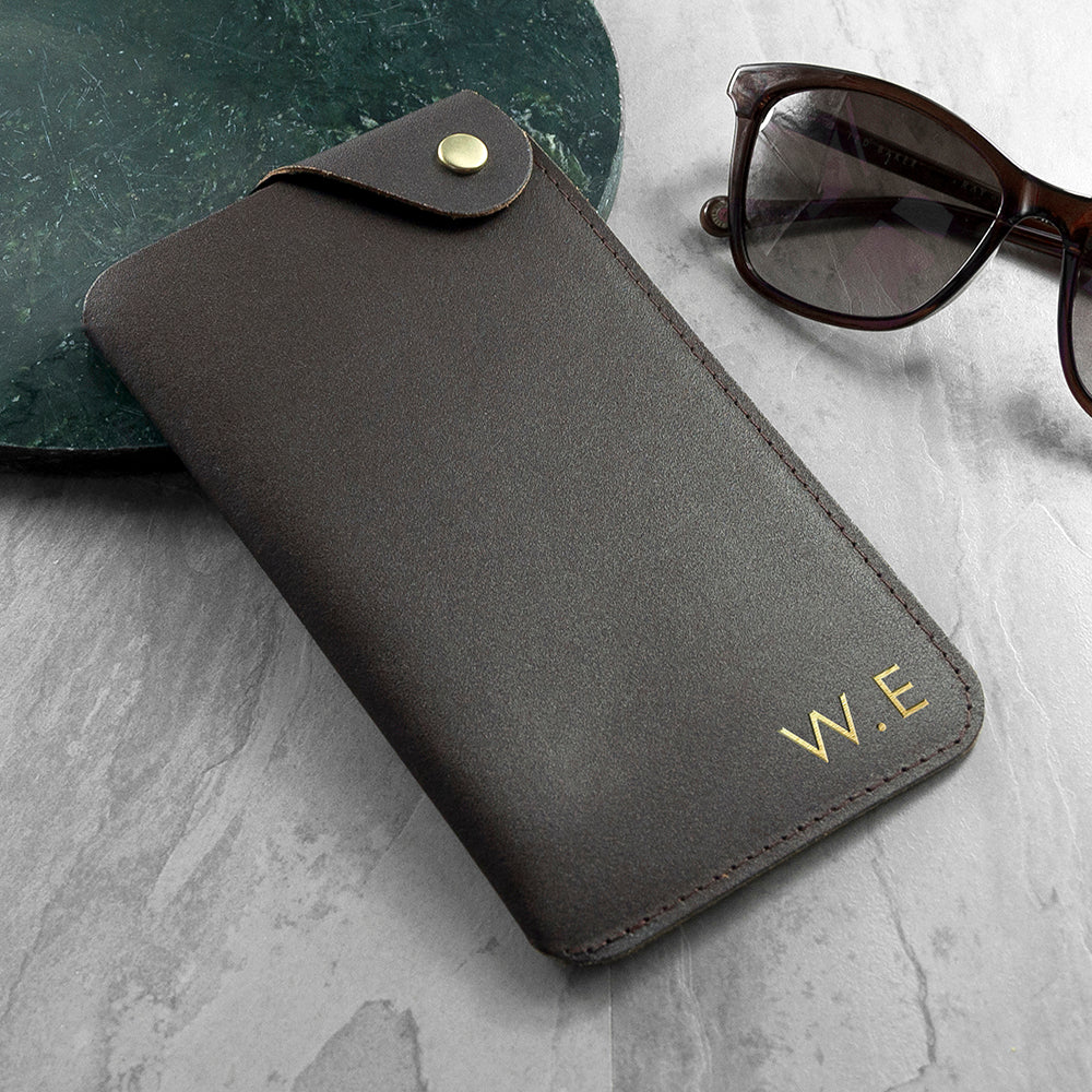 Personalised Leather Glasses Case