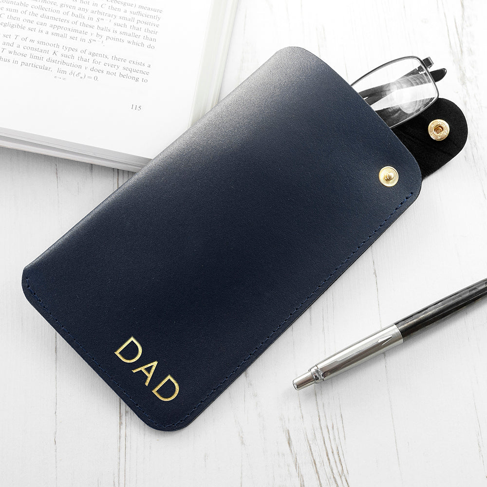 Personalised Leather Glasses Case
