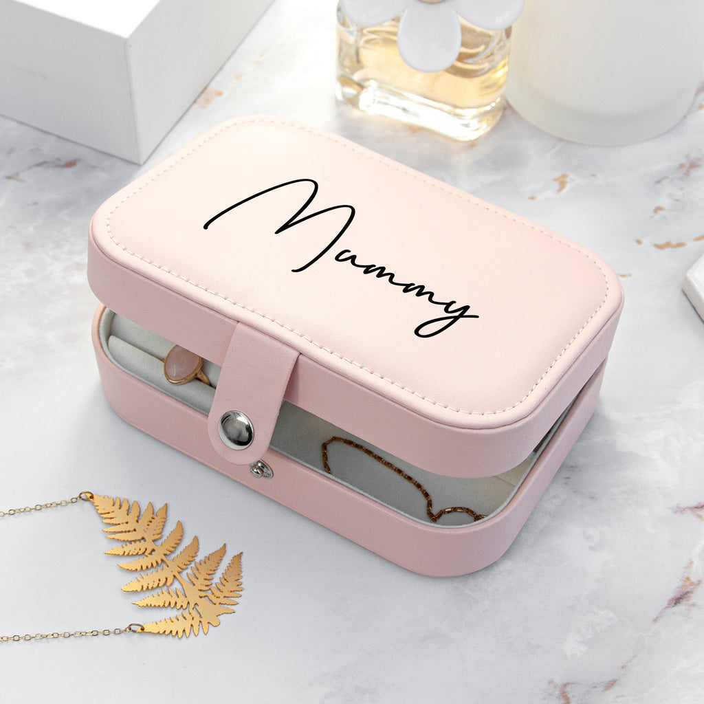 Personalised Blush Pink Jewellery Case