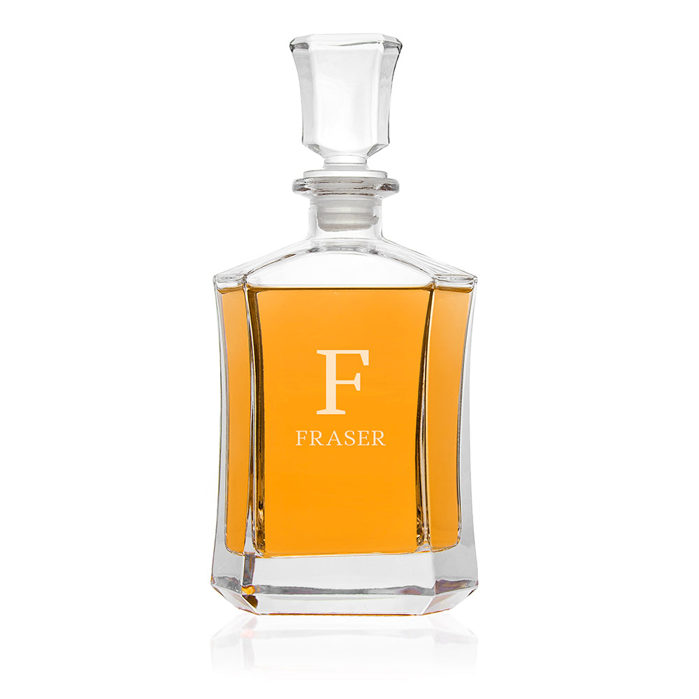 Personalised Luxury Monogram Hexagonal Decanter