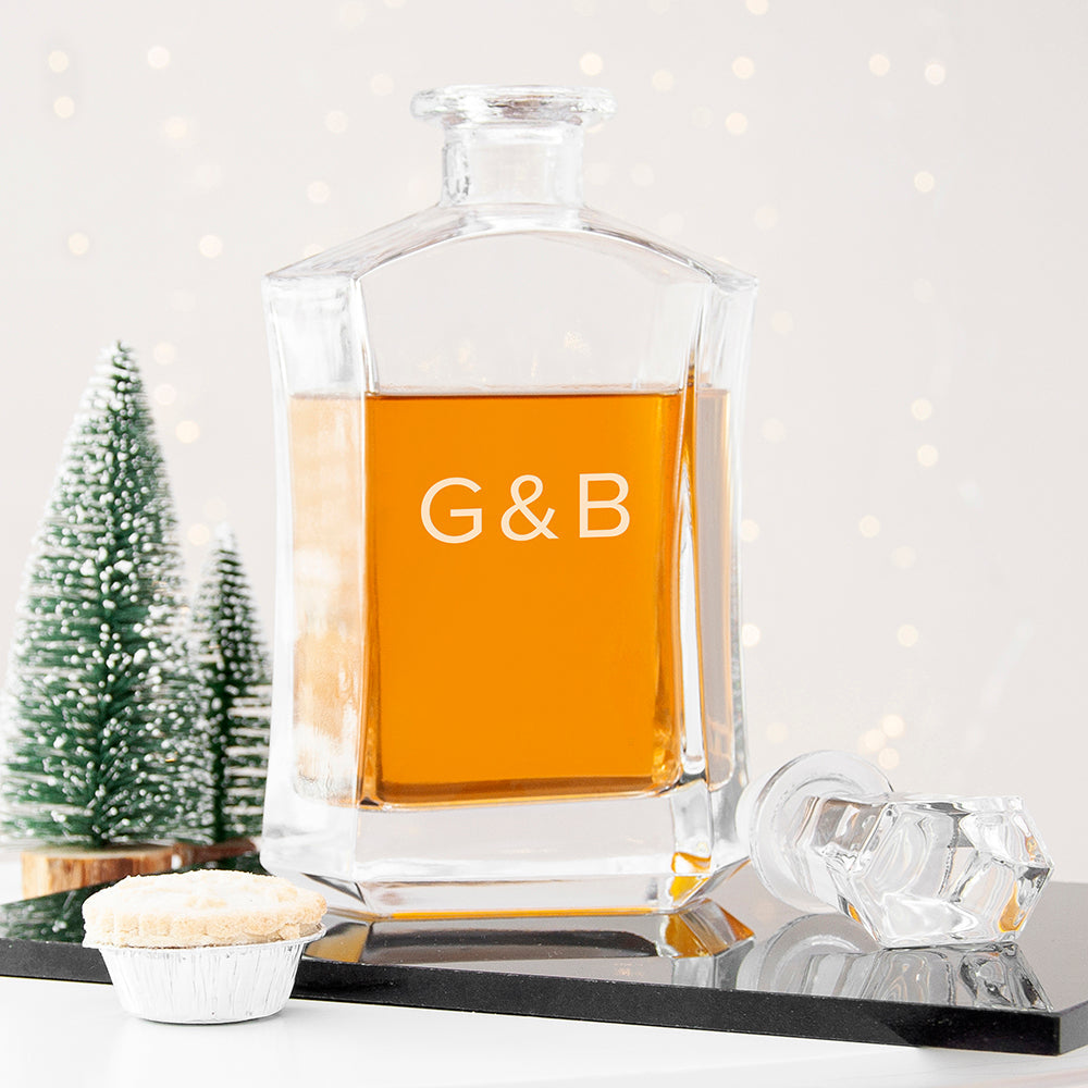 Personalised Luxury Initials Hexagonal Decanter