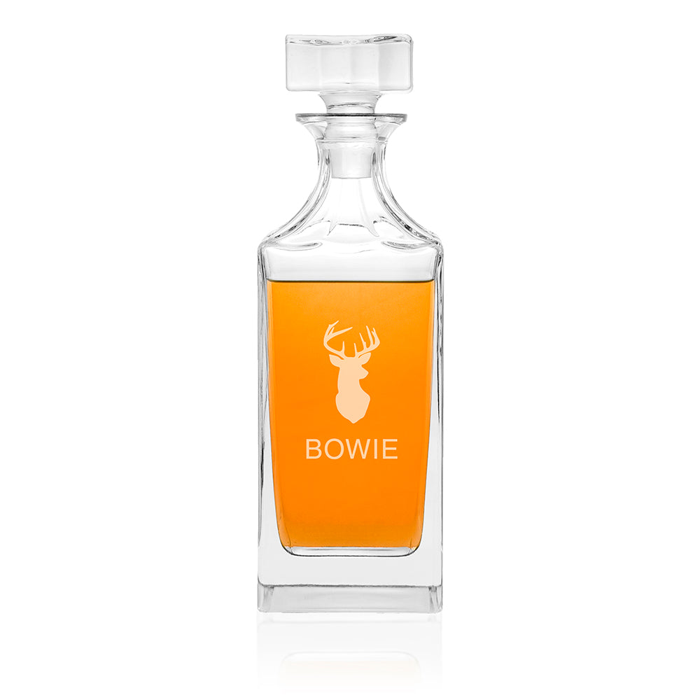 Personalised Stag Square Decanter
