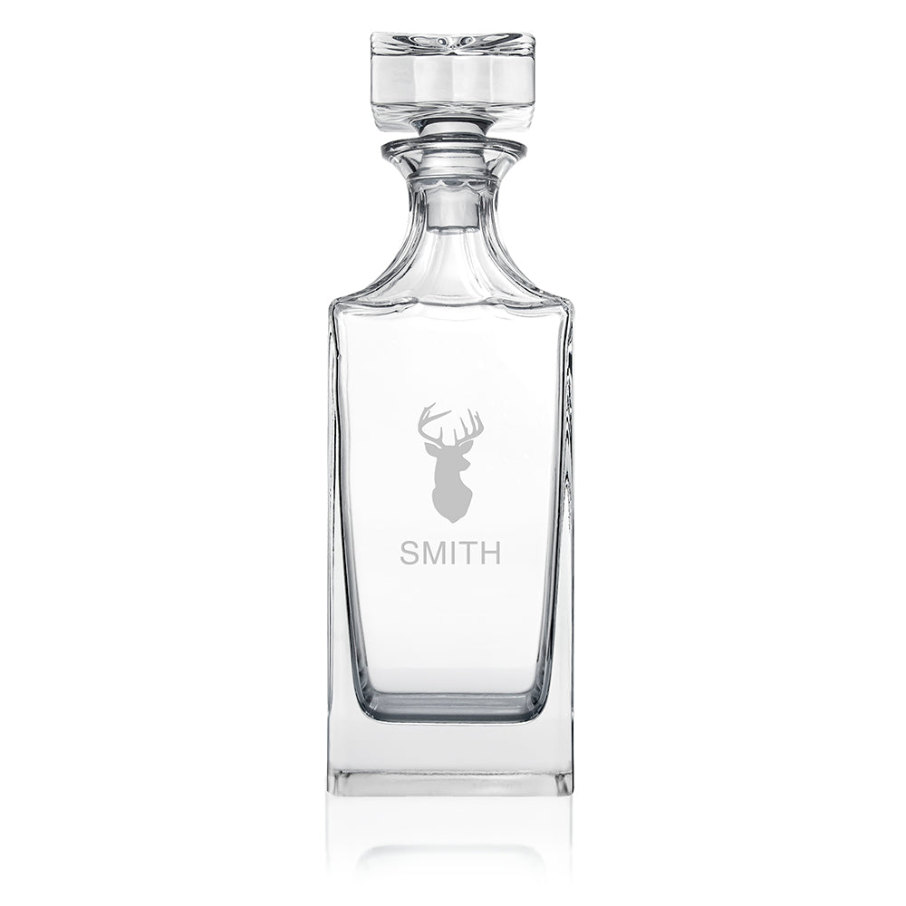 Personalised Stag Square Decanter