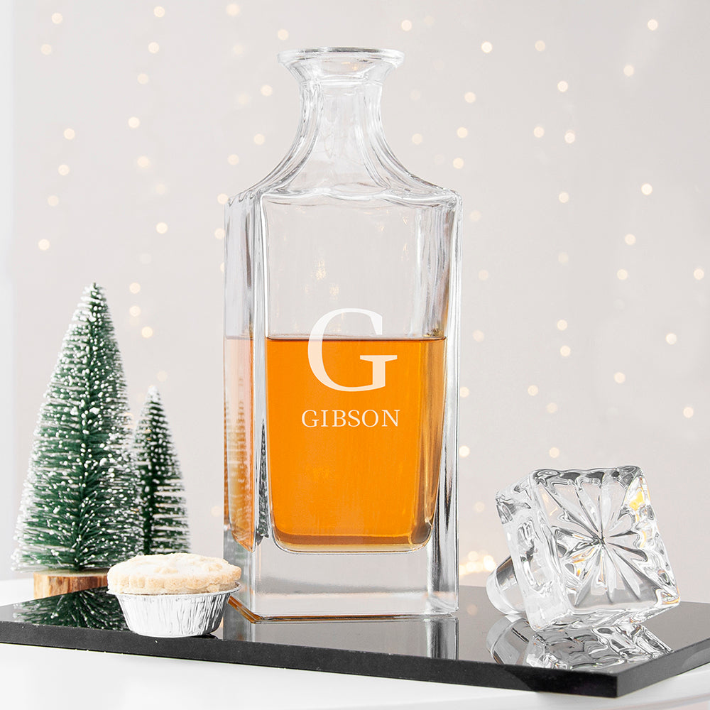 Personalised Monogram Square Decanter 880ml