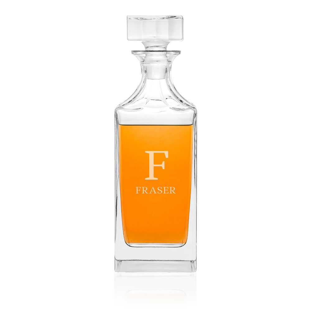 Personalised Monogram Square Decanter 880ml