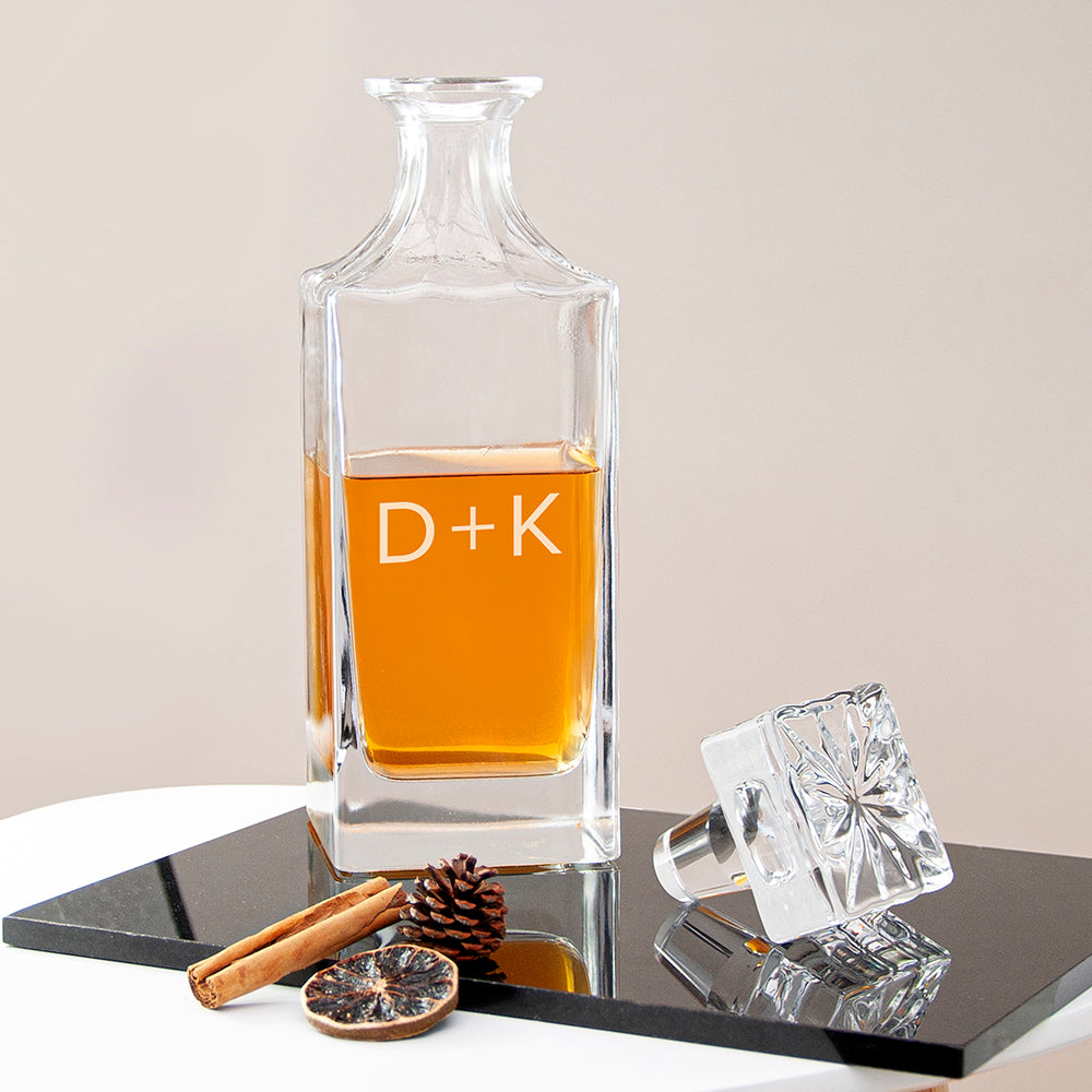 Personalised Square Decanter with Initials