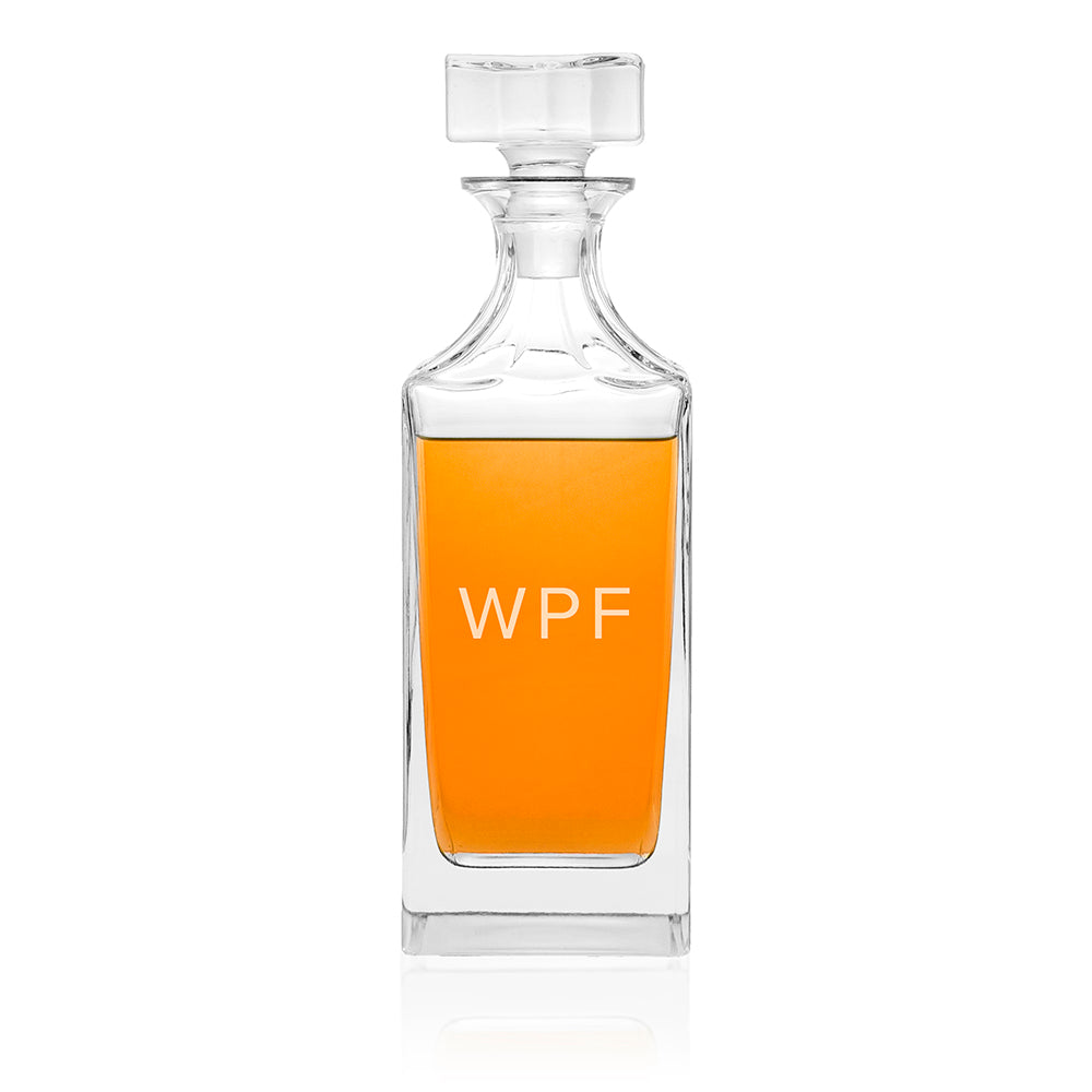 Personalised Square Decanter with Initials