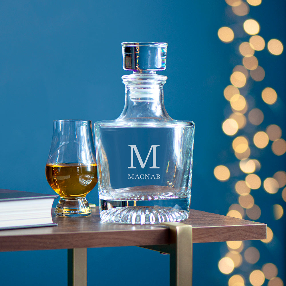 Personalised Monogram Round Decanter