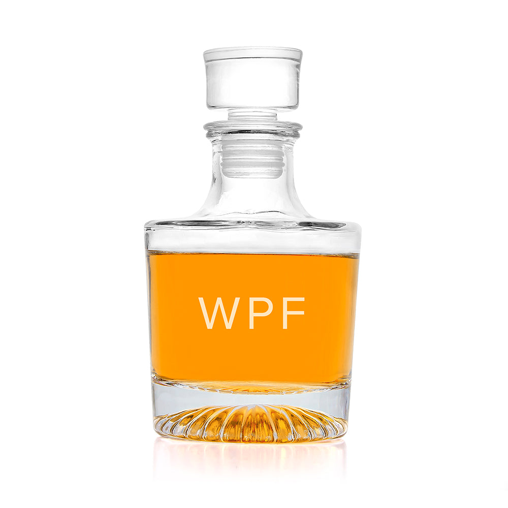 Personalised Elegance Initials Round Decanter with Star Base