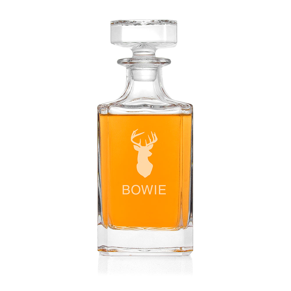 Personalised Classic Stag Square Decanter