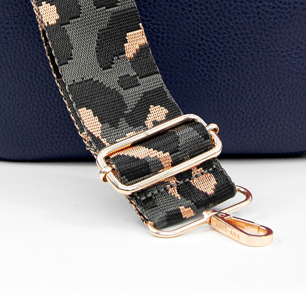 Personalised Luxury Crossbody Bag in Navy