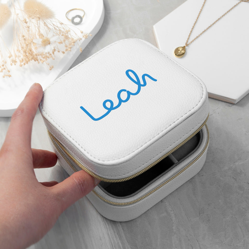 Personalised White Summer Jewellery Case