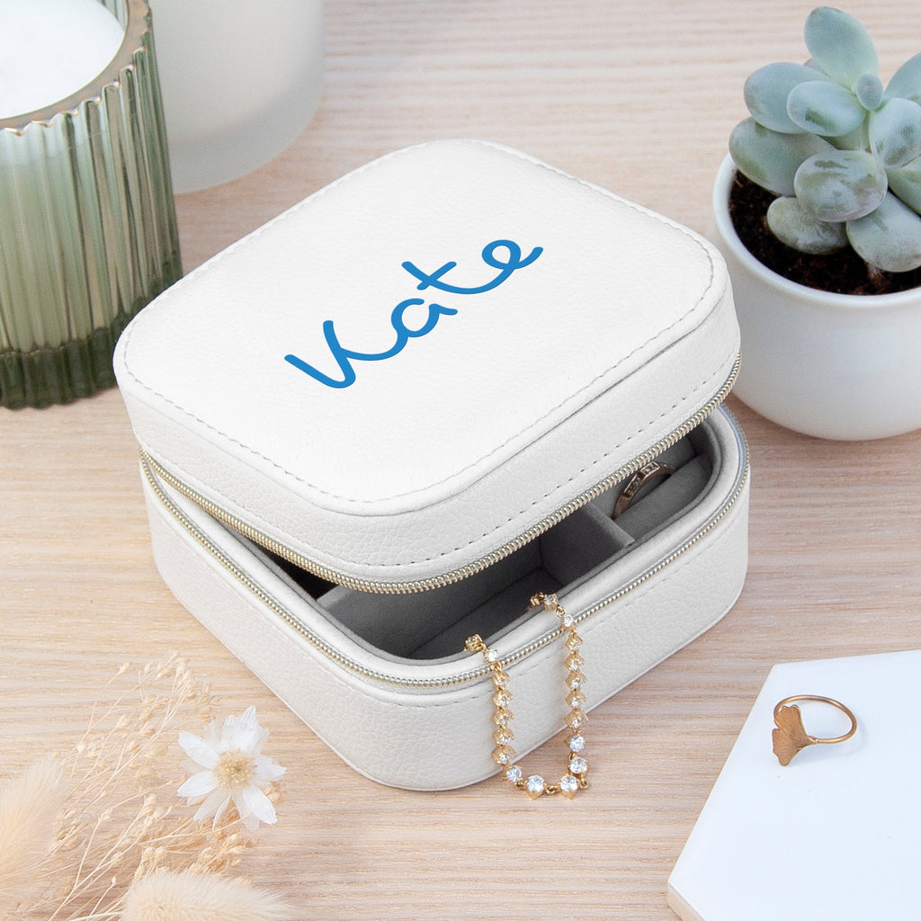 Personalised White Summer Jewellery Case