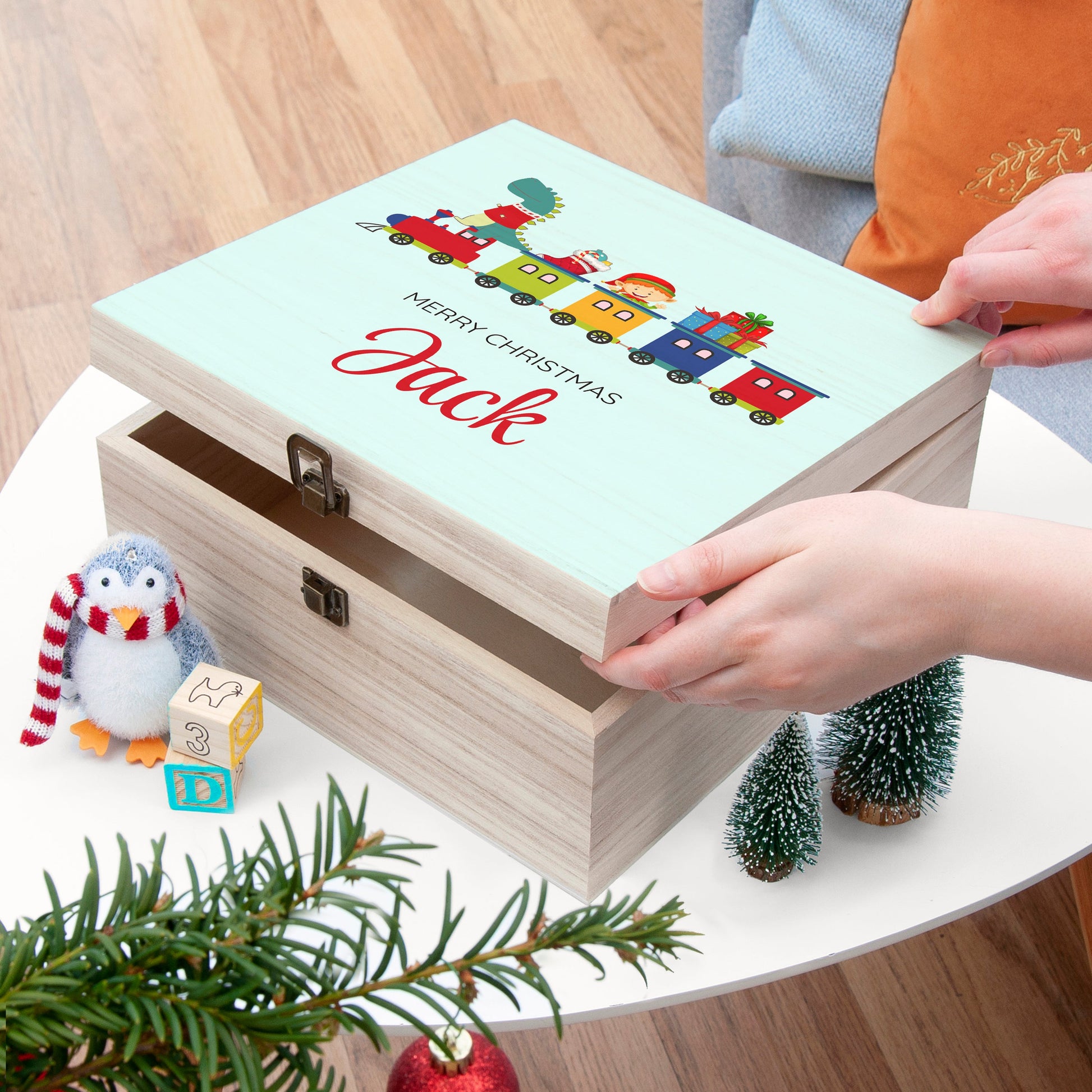 Personalised Christmas Train Gift Box