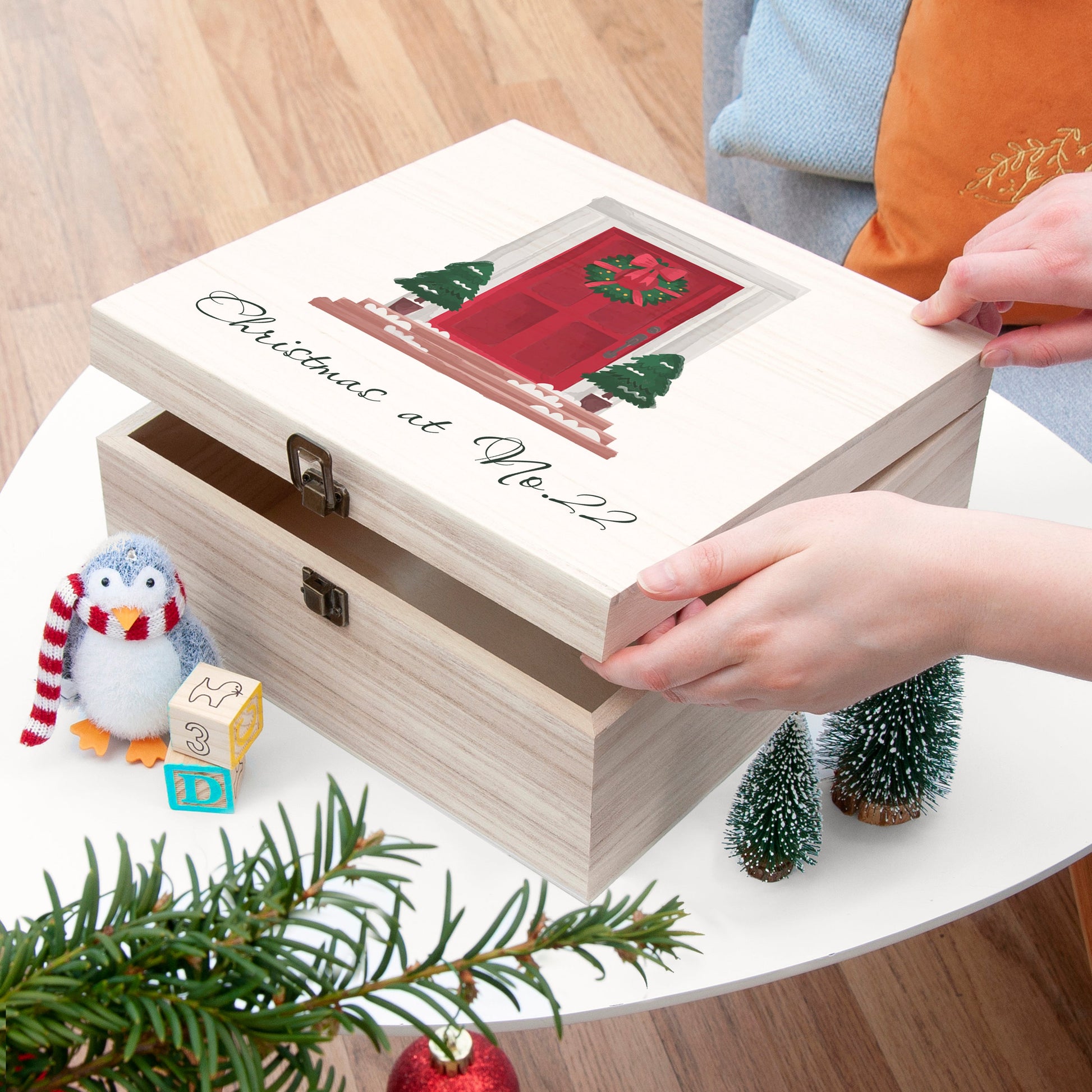 Personalised Door Number Christmas Box