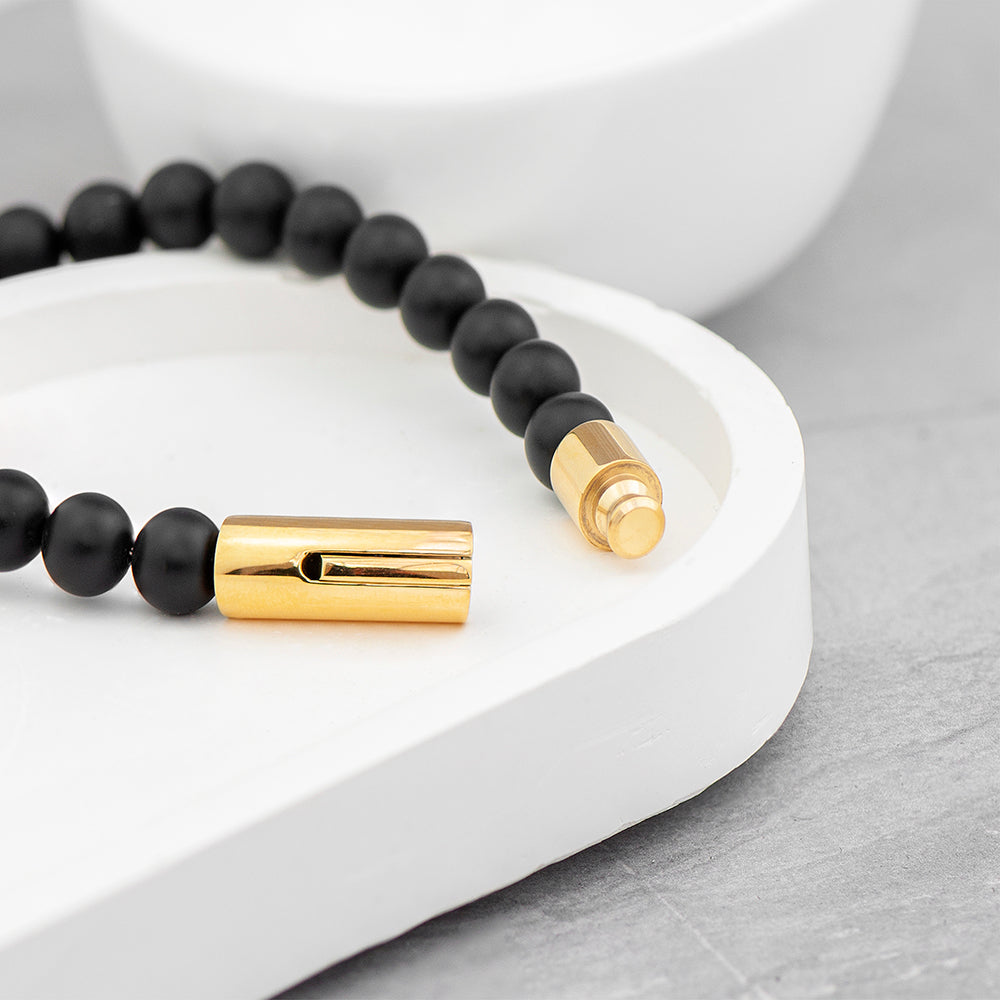 Personalised Men's Golden Lion Bracelet