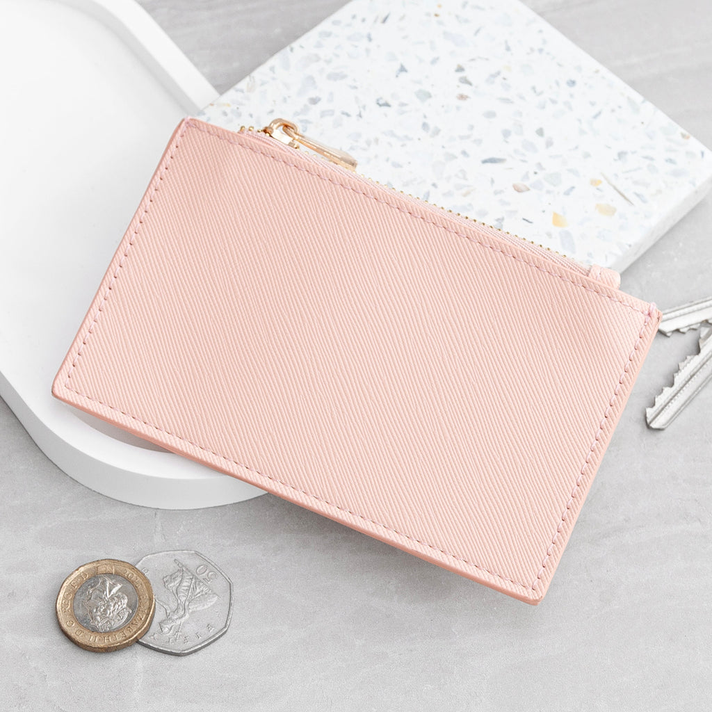 Monogrammed Card Holder in Vegan Leather