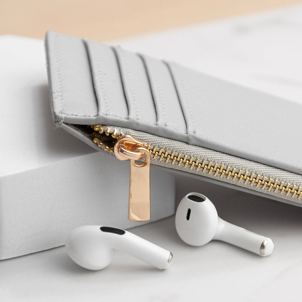 Monogrammed Card Holder in Vegan Leather