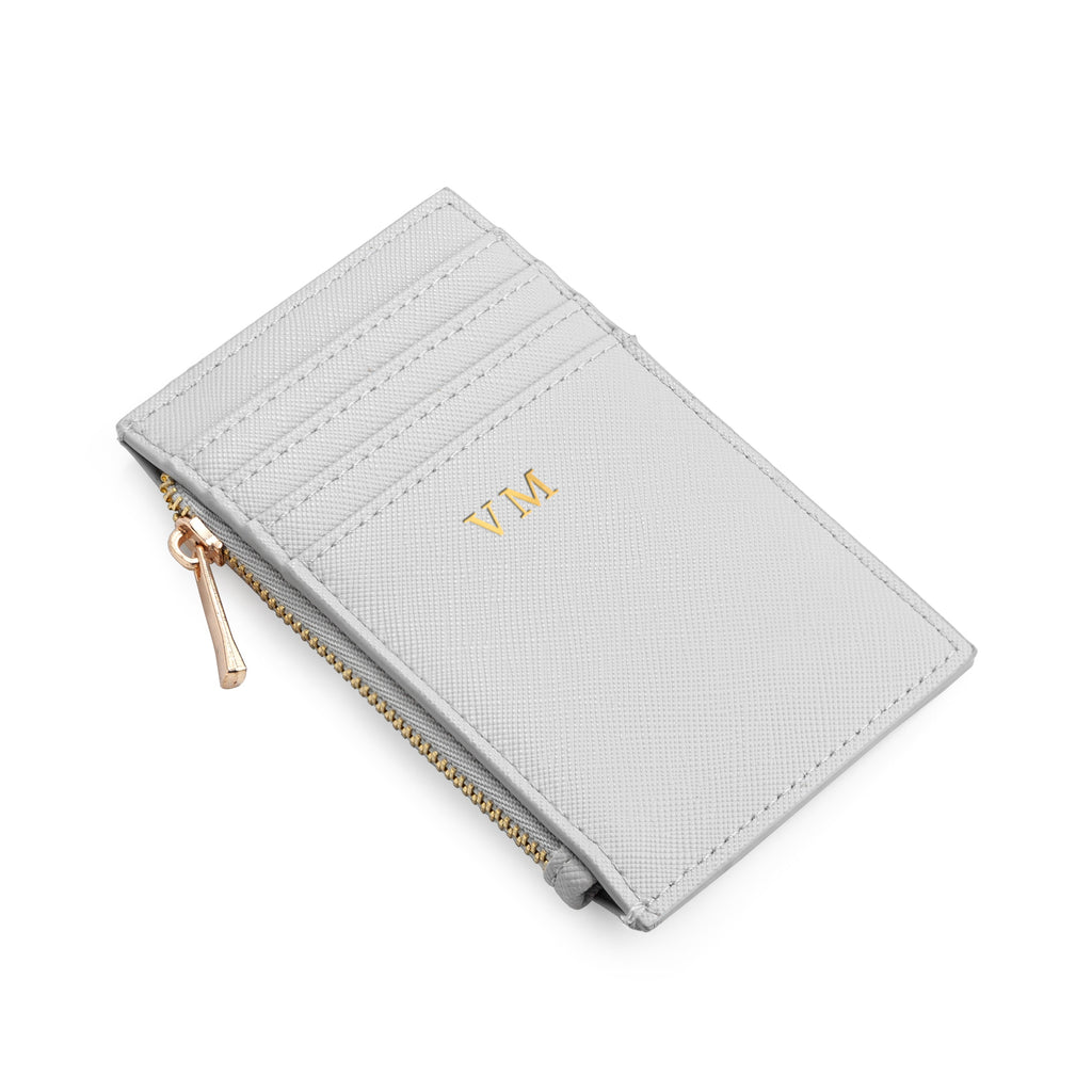 Monogrammed Card Holder in Vegan Leather