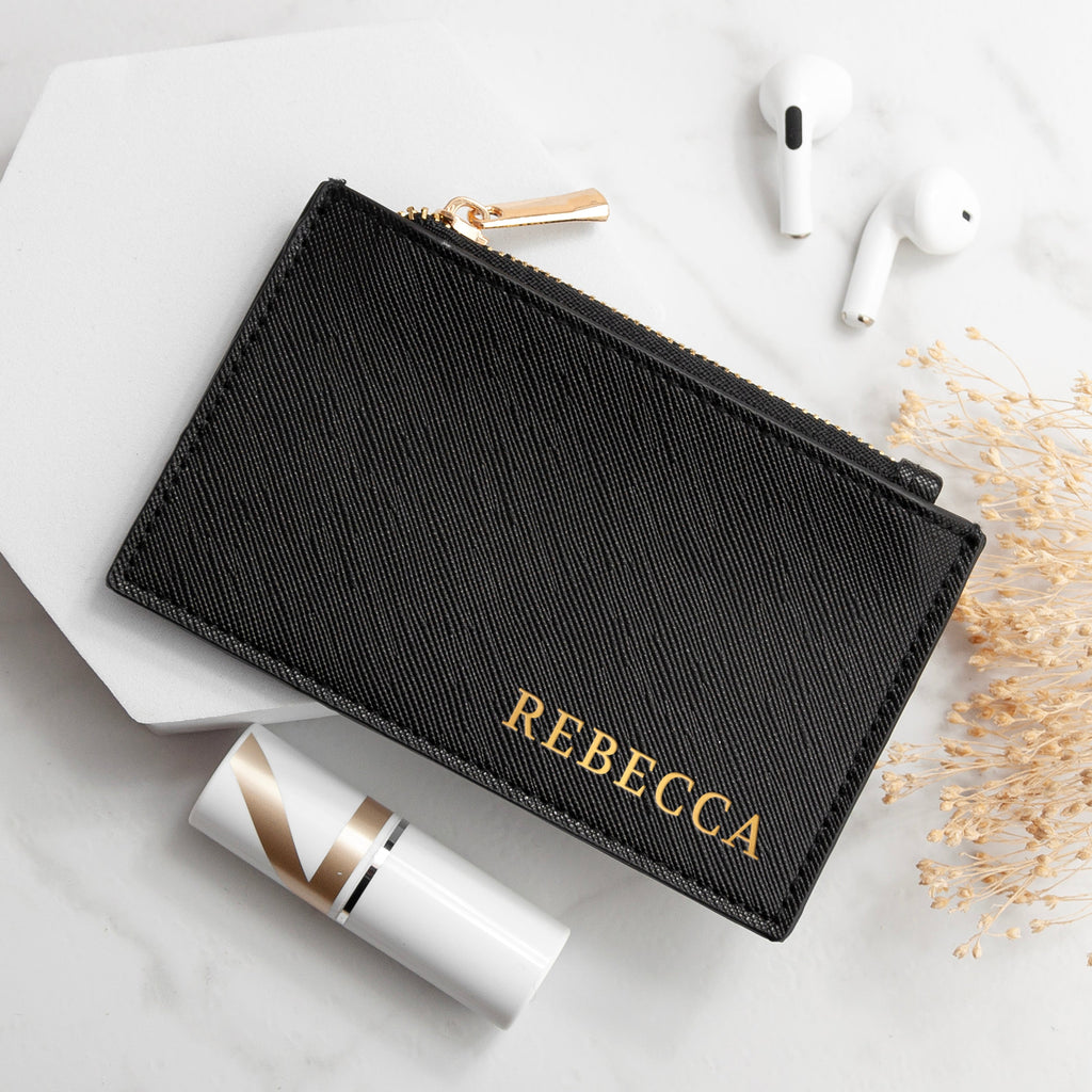 Personalised Vegan Leather Card Holder