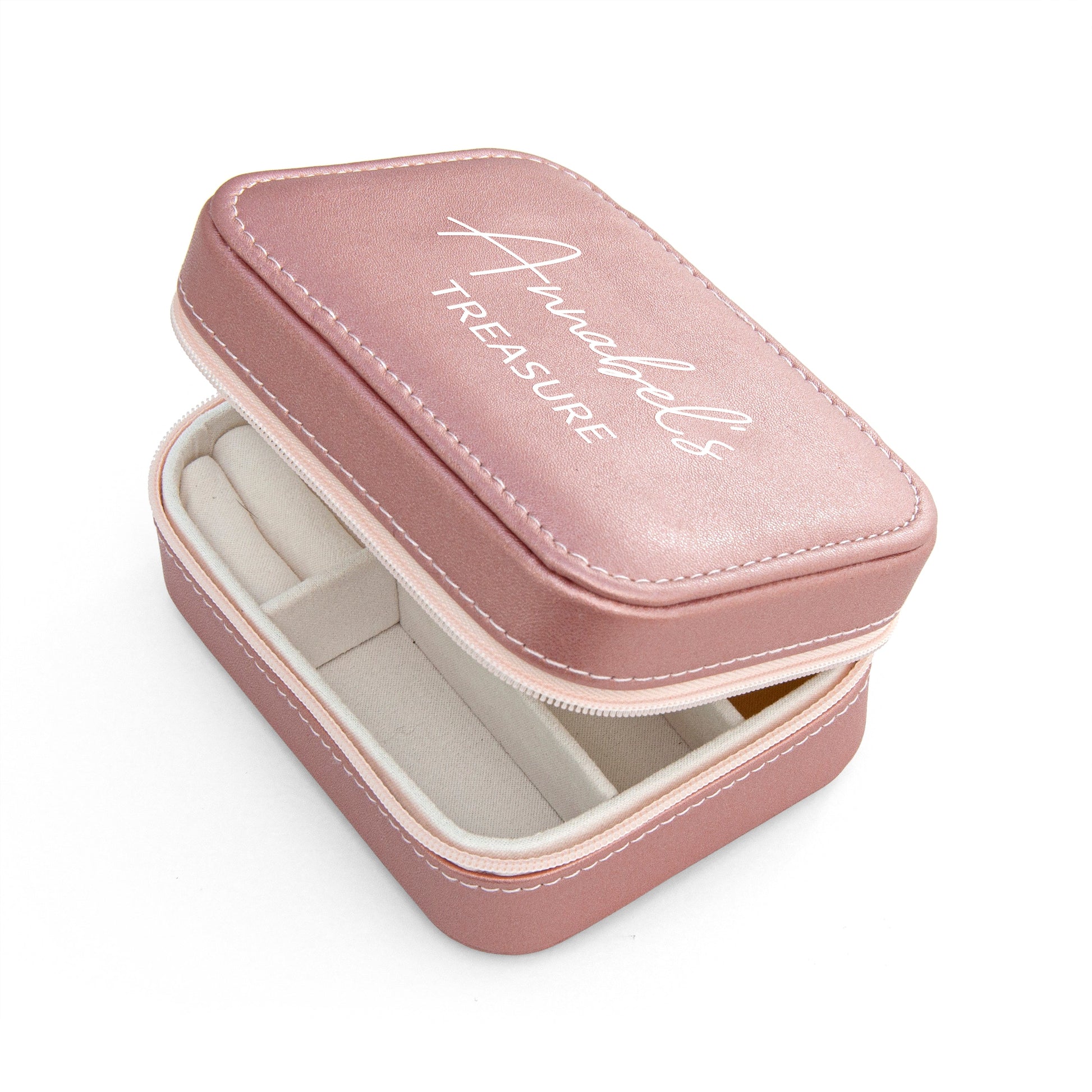 Personalised Sparkly Pink My Treasure Jewellery Case