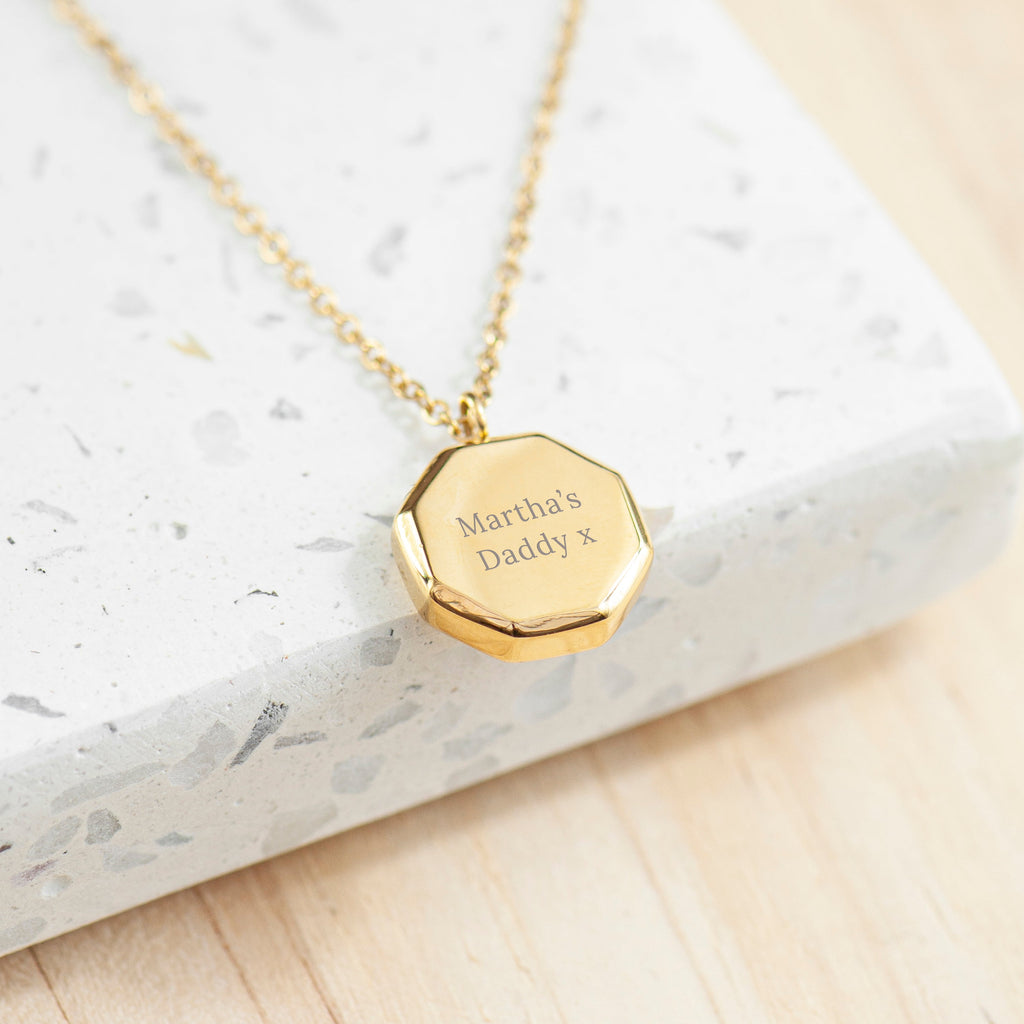 Personalised Men's Infinity Gold Pendant Necklace