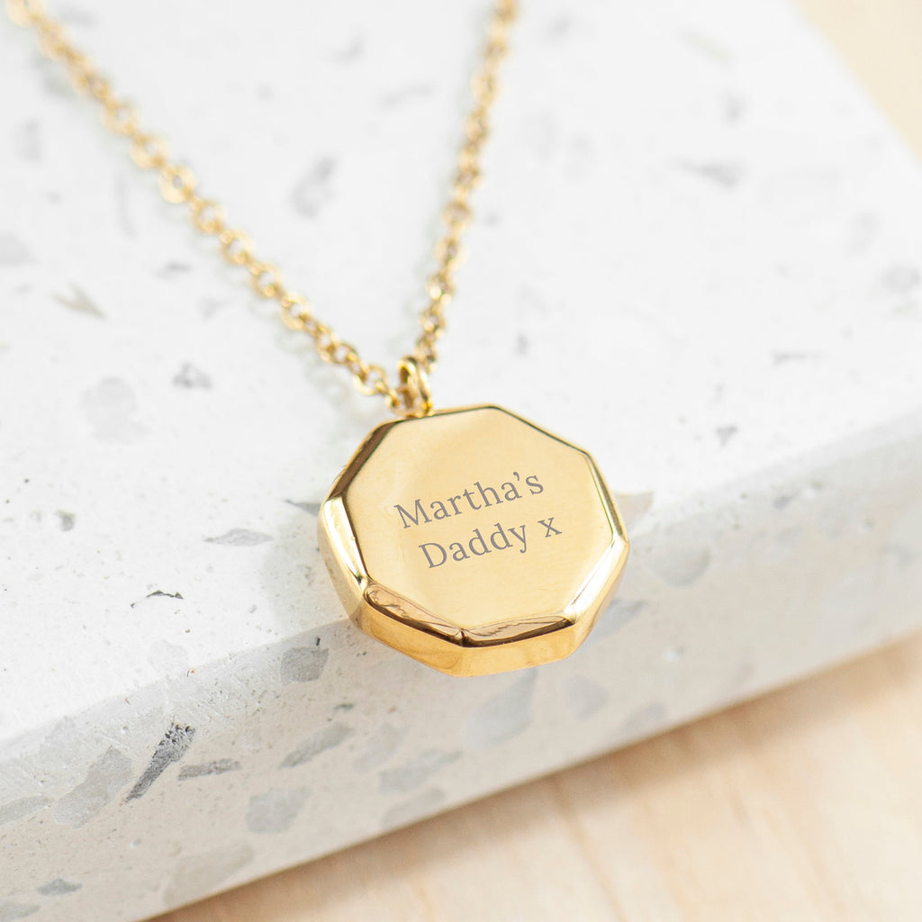 Personalised Men's Infinity Gold Pendant Necklace