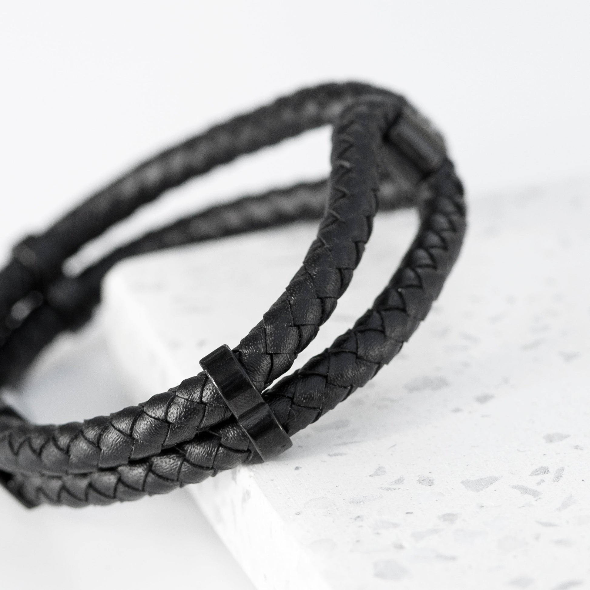 Personalised Men's Dual Leather Bracelet