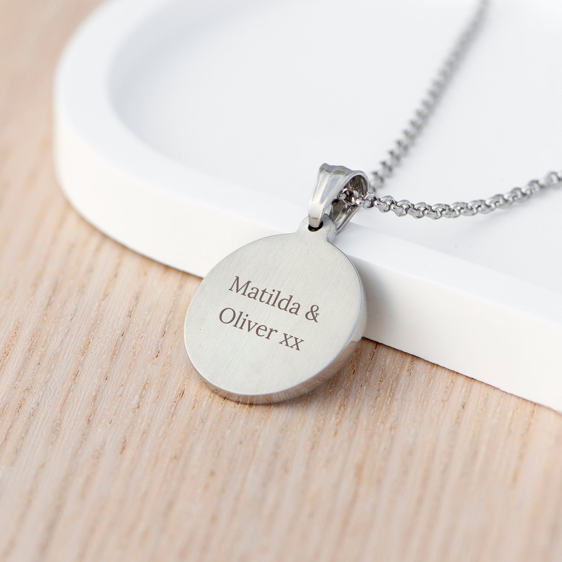 Personalised Men's Fleur de lis Pendant Necklace