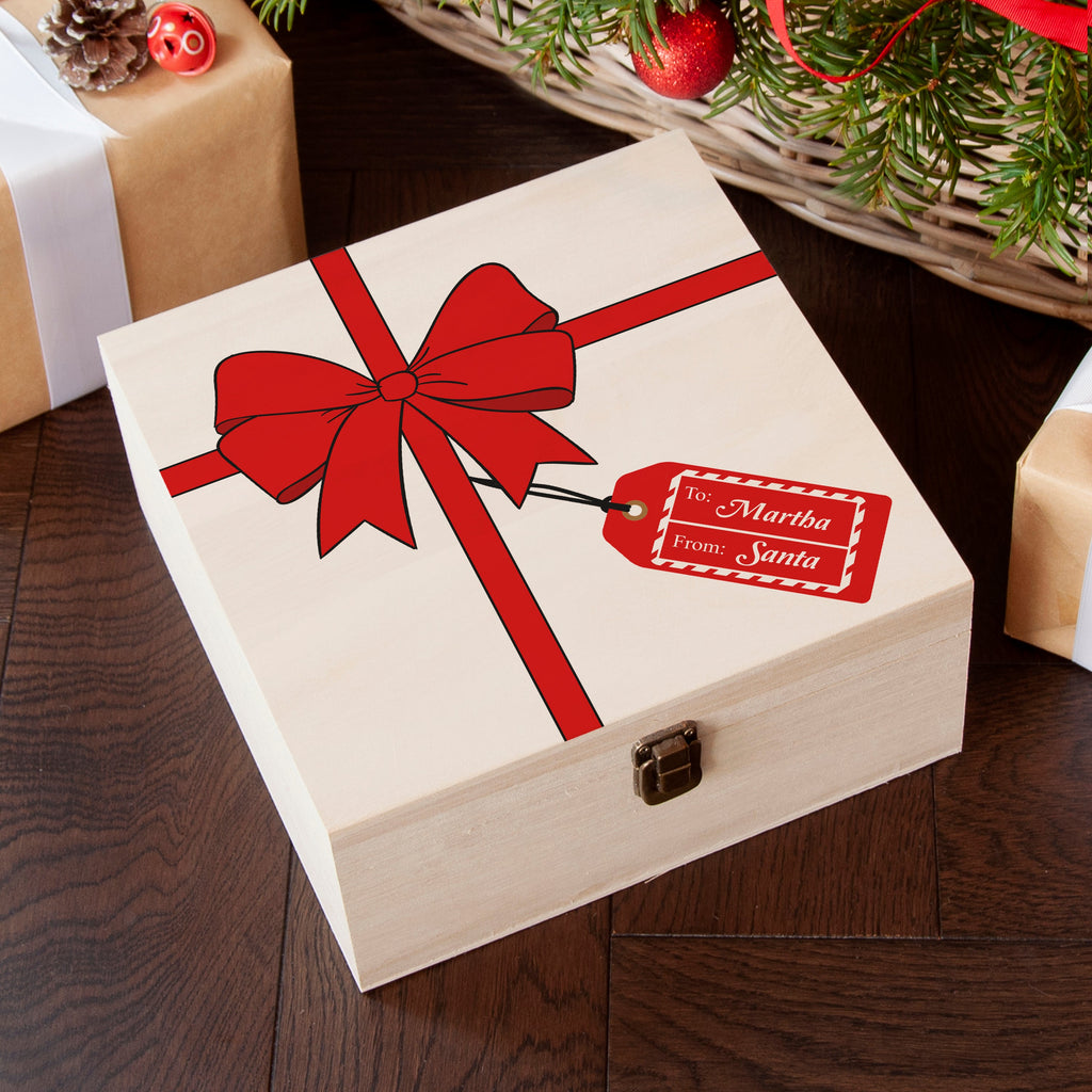Personalised Christmas Eve Box with Gift Wrap Design