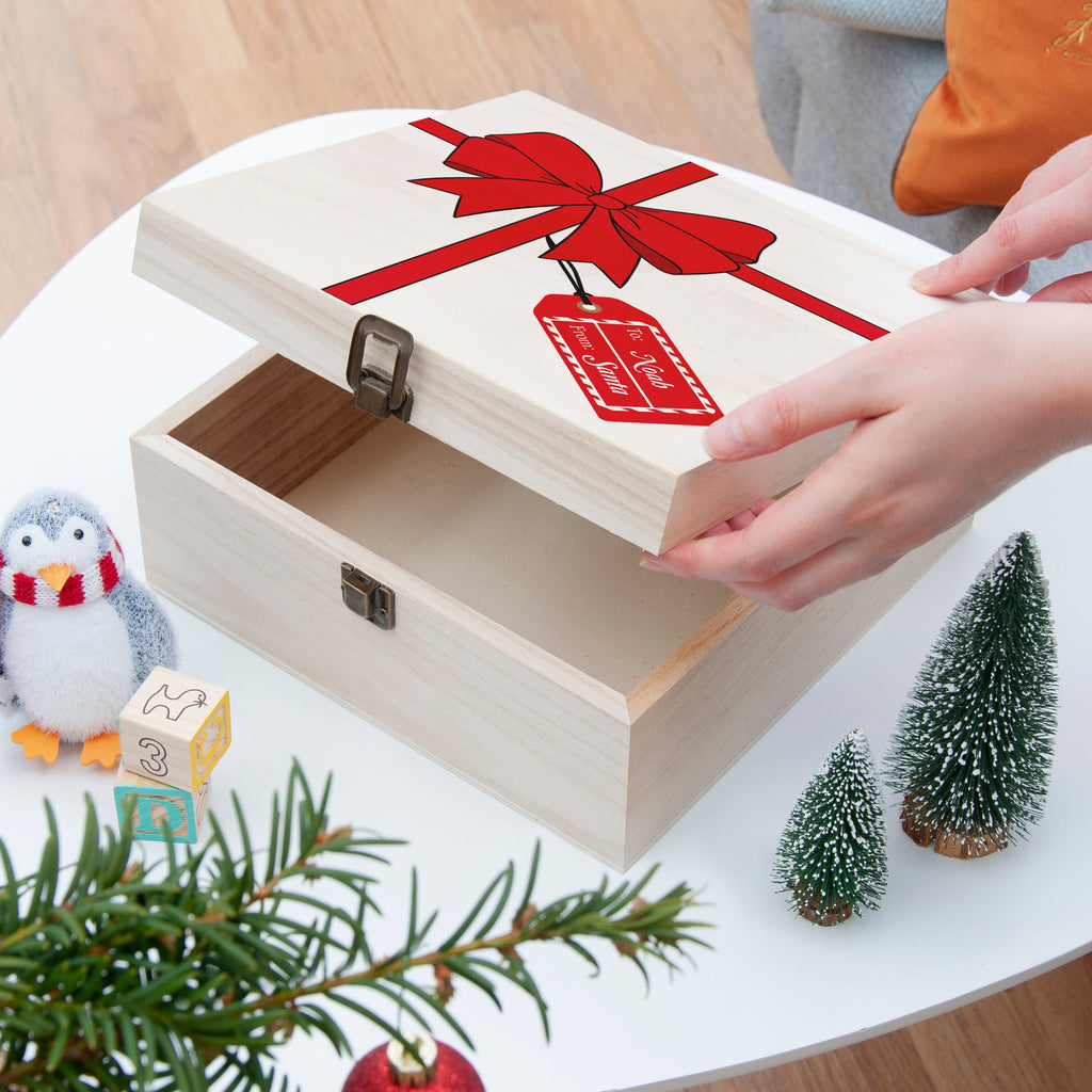 Personalised Christmas Eve Box with Gift Wrap Design